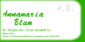 annamaria blum business card