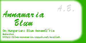annamaria blum business card